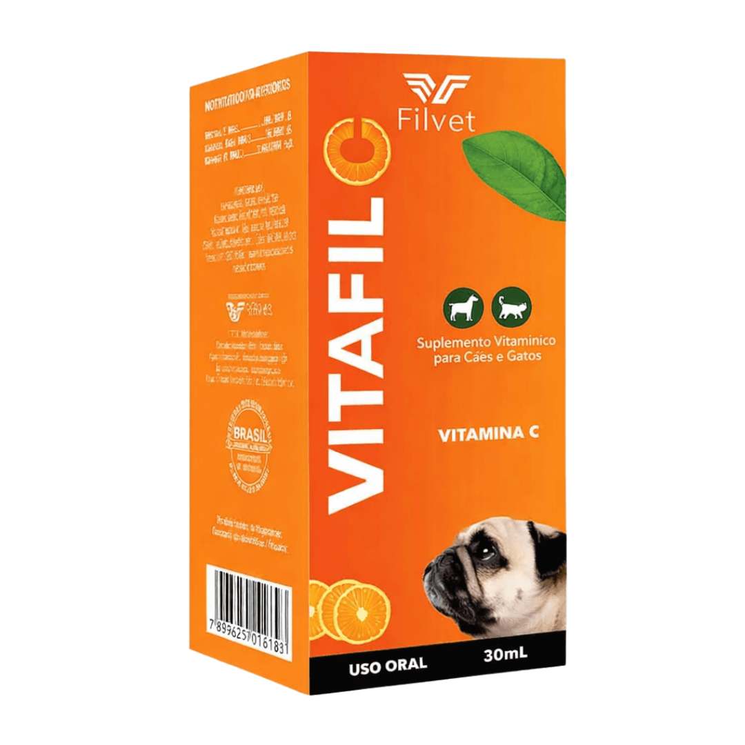 Suplemento Vitamínico Cães-Gatos Vitafil C 30ml - Vitamina C