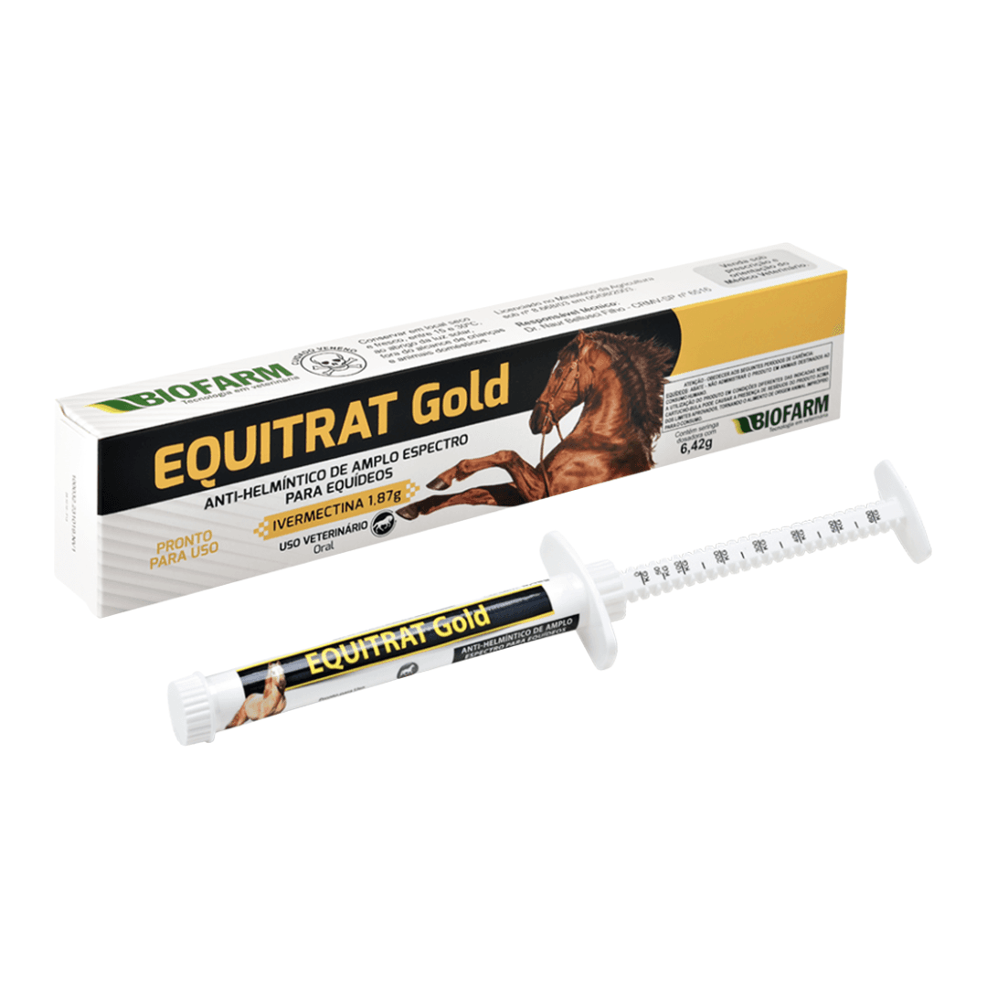 Suplemento Anti-Helmíntico Equitrat Gold 6,42g P/ Equideos