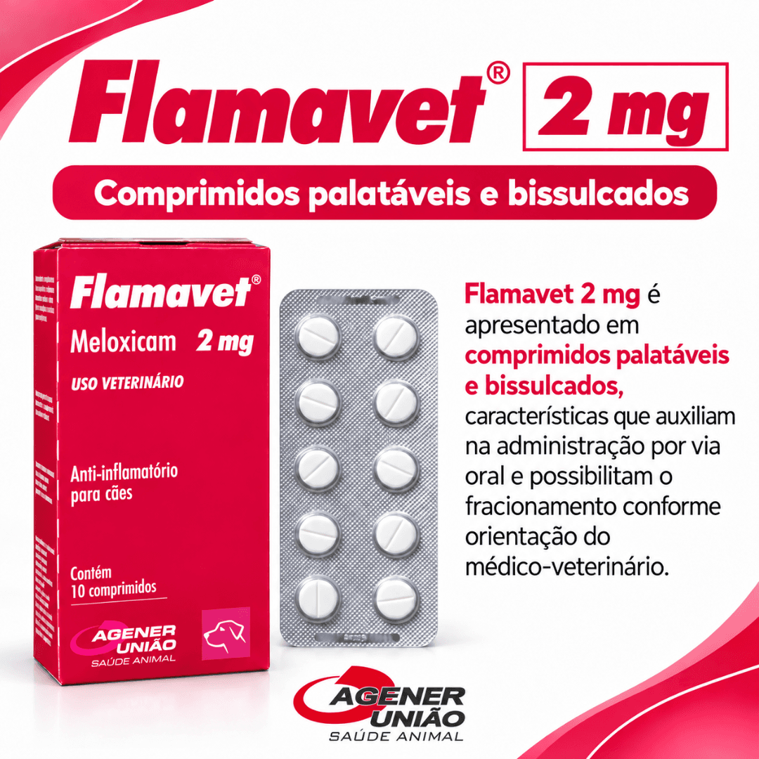 Flamavet 2mg Com 10 Comprimidos Para Cães - Agener União