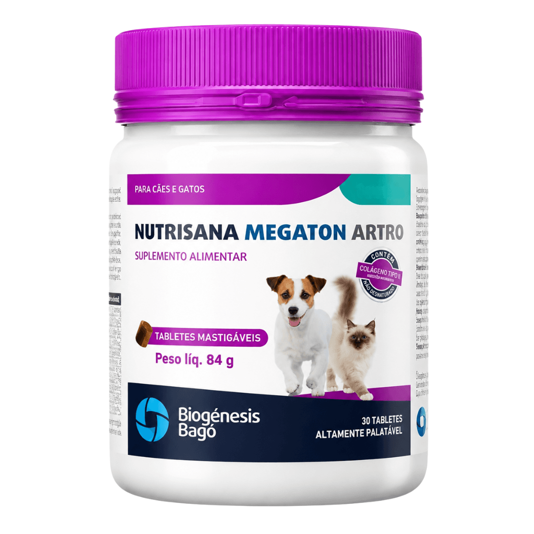 Suplemento Cães-Gatos Nutrisana Megaton Artro 84g 30 Tablete