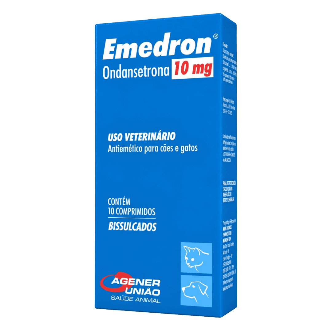 Emedron 10mg 10 Comp Antiemético P/ Cães-Gatos  Agener União