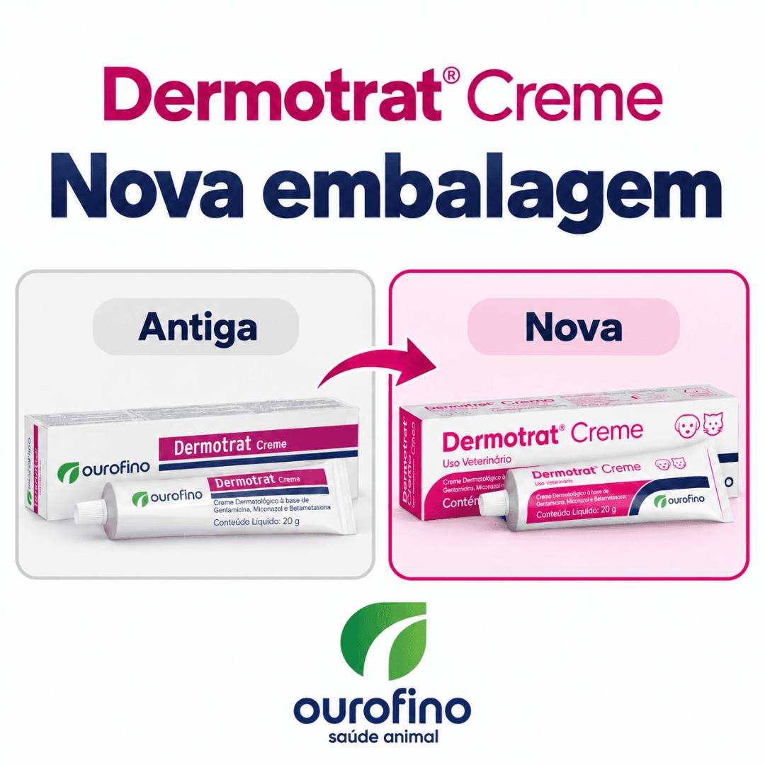 Creme Dermatológico Para Cães-Gatos Dermotrat 20g Ourofino