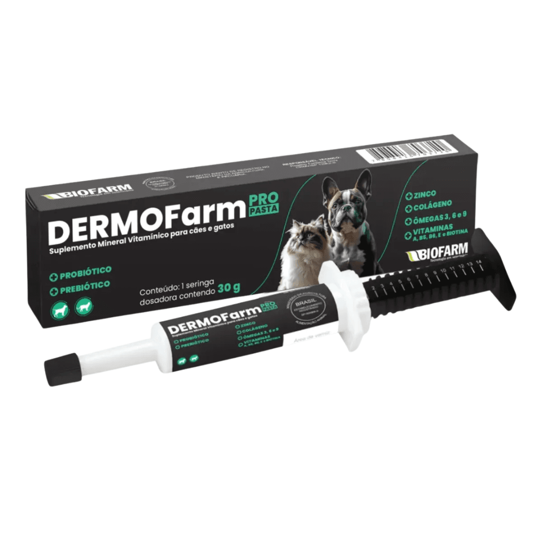 Suplemento Cães-Gatos Dermofarm Pro Pelo & Derme Pasta 30g